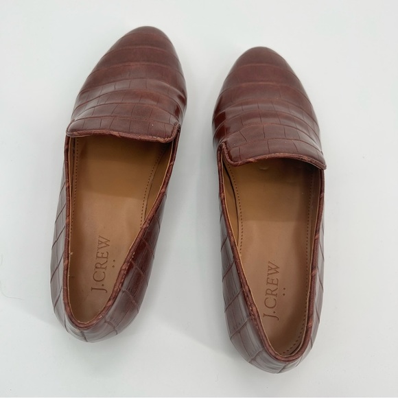 New J.Crew Crocodile-embossed smoking loafers size 6.5 - Picture 5 of 10